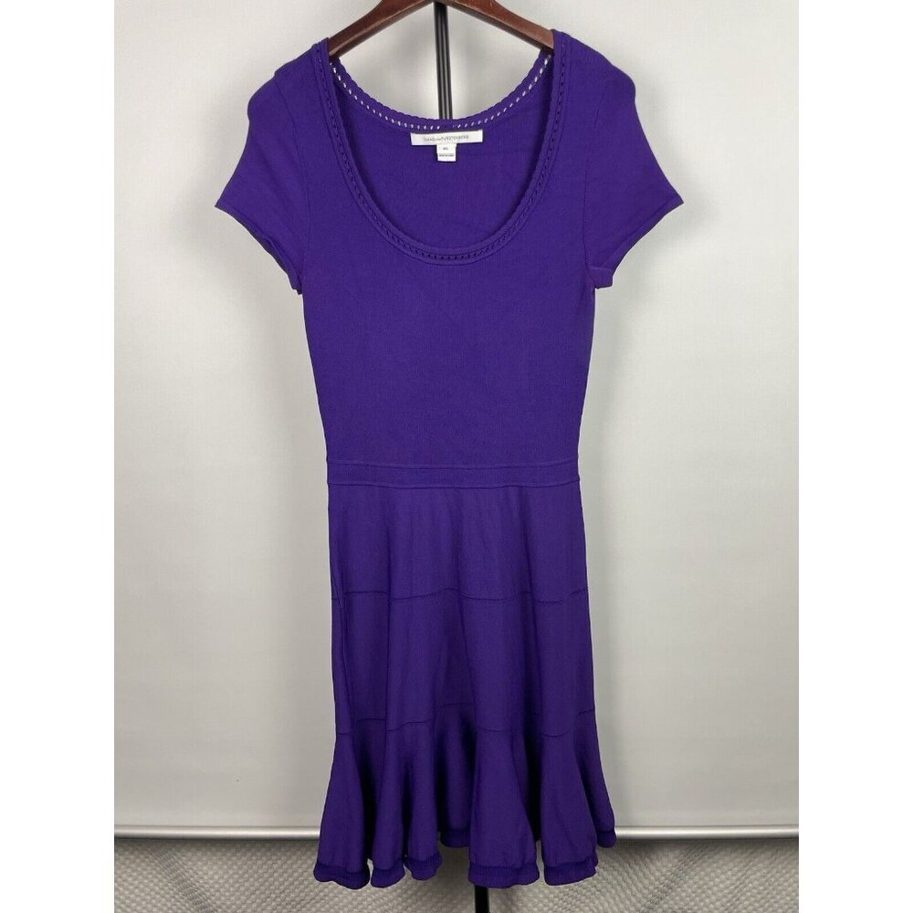 Diane Von Furstenberg St. Petersburg Purple Acid Grape Fit & Flare Dress Sz M/L